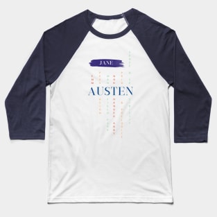 Jane Austen novels design Baseball T-Shirt